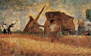 Georges Seurat Excavation Worker oil